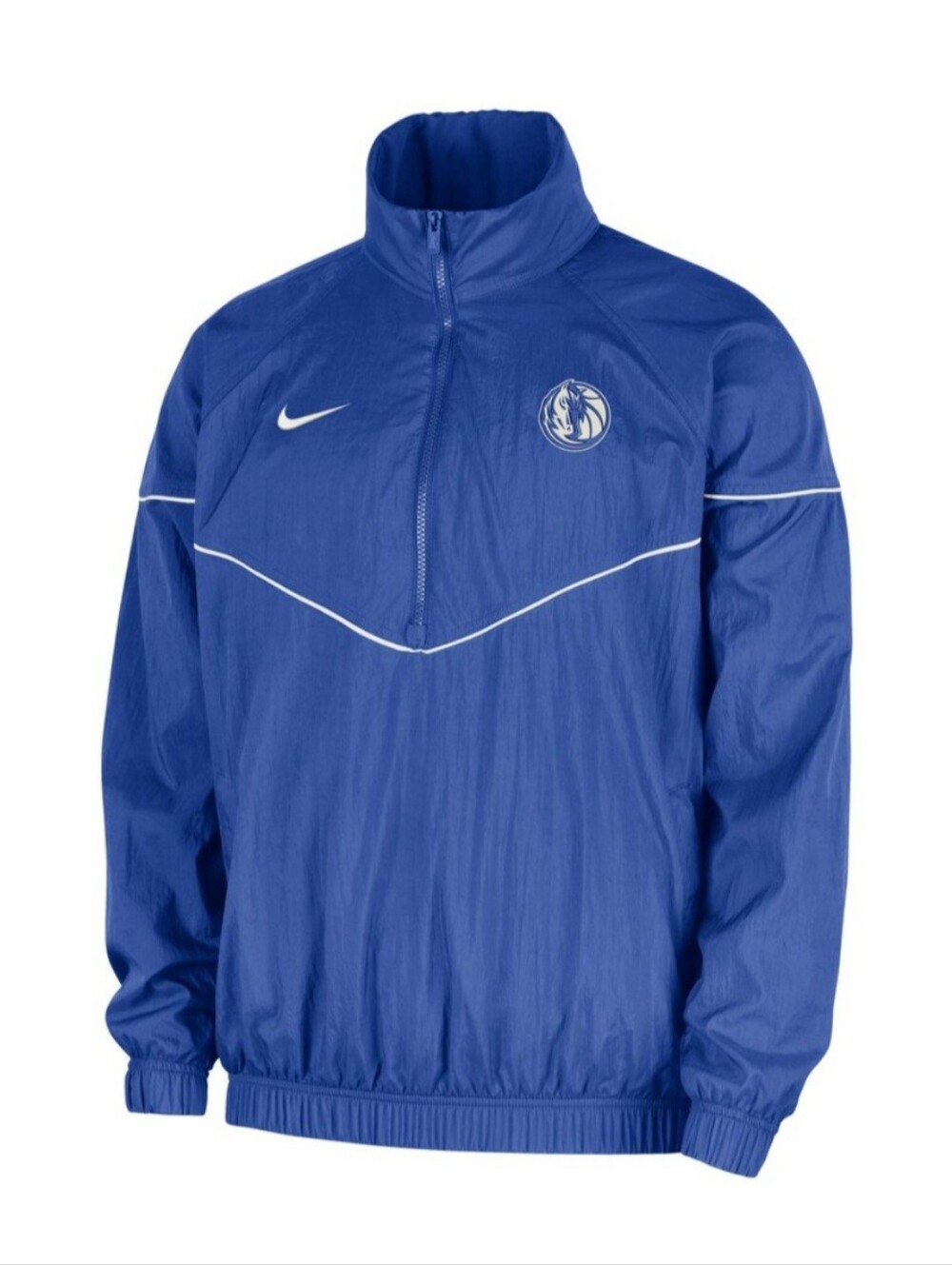 Dallas Mavericks Nike Courtside Windrunner Woven Half-Zip Hooded Jacket - Blue M